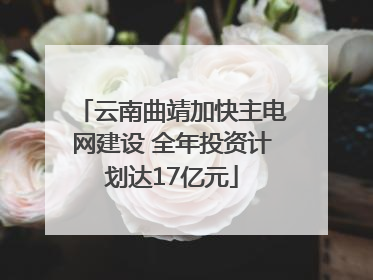 云南曲靖加快主电网建设 全年投资计划达17亿元