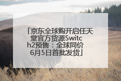 京东全球购开启任天堂官方货源Switch2预售：全球同价 6月5日首批发货
