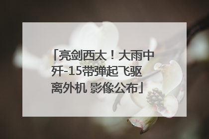 亮剑西太！大雨中歼-15带弹起飞驱离外机 影像公布