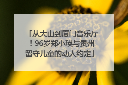从大山到厦门音乐厅！96岁郑小瑛与贵州留守儿童的动人约定
