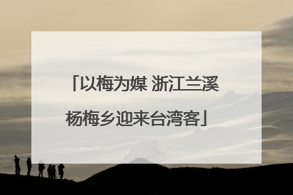 以梅为媒 浙江兰溪杨梅乡迎来台湾客