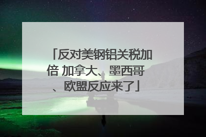 反对美钢铝关税加倍 加拿大、墨西哥、欧盟反应来了