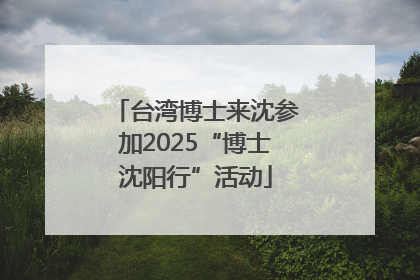 台湾博士来沈参加2025“博士沈阳行”活动