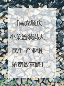 南充顺庆：小菜篮装满大民生 产业链拓宽致富路