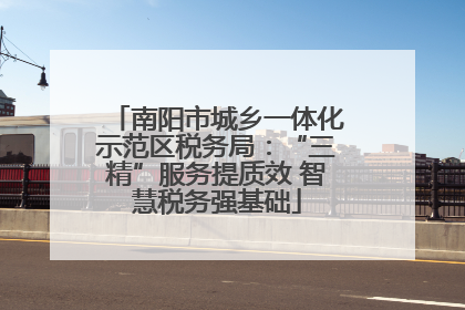 南阳市城乡一体化示范区税务局：“三精”服务提质效 智慧税务强基础