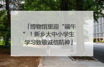 博物馆里迎“端午”！新乡大中小学生学习致敬诚信精神