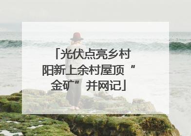 光伏点亮乡村 阳新上余村屋顶“金矿”并网记