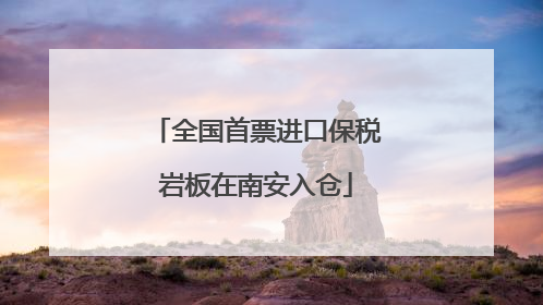 全国首票进口保税岩板在南安入仓