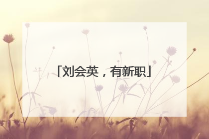 刘会英，有新职