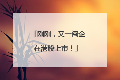 刚刚，又一闽企在港股上市！
