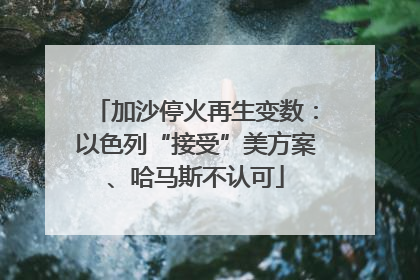加沙停火再生变数：以色列“接受”美方案、哈马斯不认可