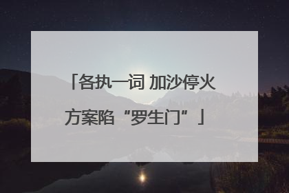 各执一词 加沙停火方案陷“罗生门”