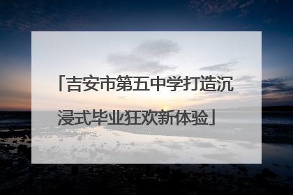 吉安市第五中学打造沉浸式毕业狂欢新体验