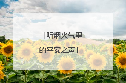 听烟火气里的平安之声