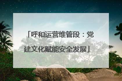 呼和运营维管段：党建文化赋能安全发展