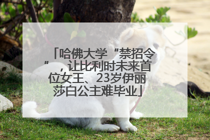 哈佛大学“禁招令”，让比利时未来首位女王、23岁伊丽莎白公主难毕业