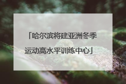 哈尔滨将建亚洲冬季运动高水平训练中心