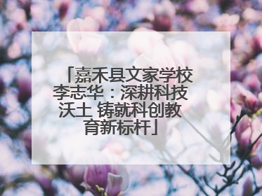 嘉禾县文家学校李志华：深耕科技沃土 铸就科创教育新标杆