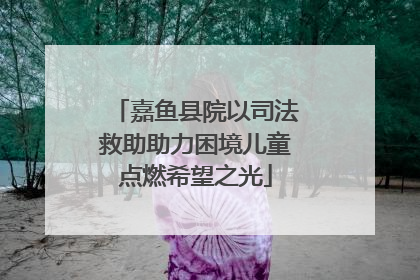 嘉鱼县院以司法救助助力困境儿童点燃希望之光