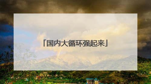 国内大循环强起来
