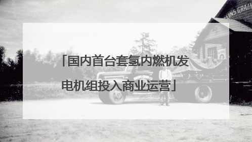 国内首台套氢内燃机发电机组投入商业运营