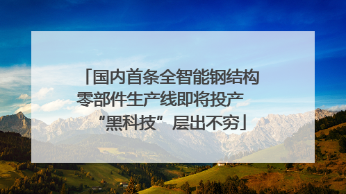 国内首条全智能钢结构零部件生产线即将投产 “黑科技”层出不穷