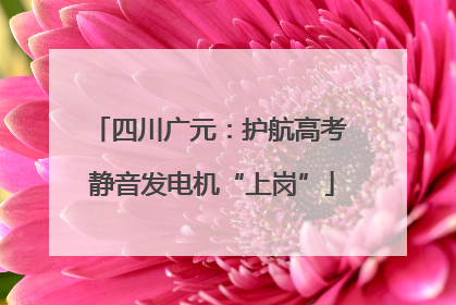 四川广元：护航高考 静音发电机“上岗”