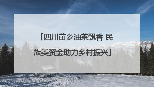 四川苗乡油茶飘香 民族类资金助力乡村振兴