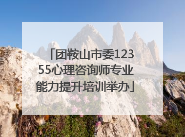 团鞍山市委12355心理咨询师专业能力提升培训举办
