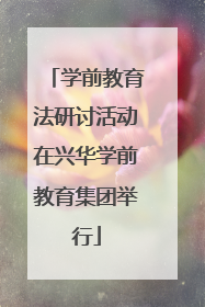学前教育法研讨活动在兴华学前教育集团举行