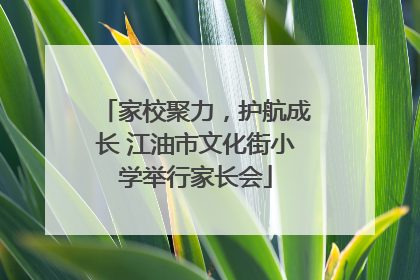 家校聚力，护航成长 江油市文化街小学举行家长会