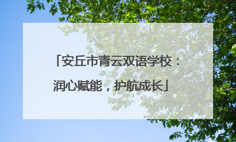 安丘市青云双语学校：润心赋能，护航成长