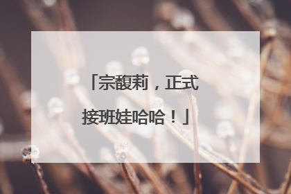 宗馥莉，正式接班娃哈哈！