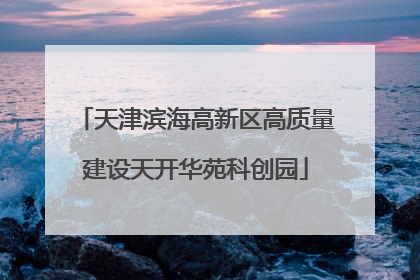 天津滨海高新区高质量建设天开华苑科创园