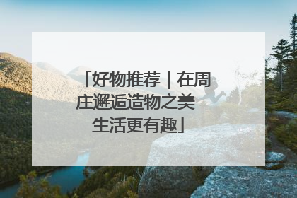 好物推荐｜在周庄邂逅造物之美 生活更有趣