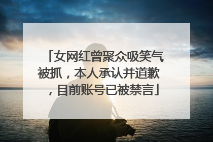 女网红曾聚众吸笑气被抓，本人承认并道歉，目前账号已被禁言