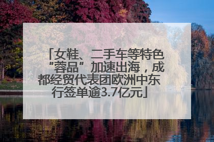 女鞋、二手车等特色“蓉品”加速出海，成都经贸代表团欧洲中东行签单逾3.7亿元