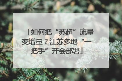如何把“苏超”流量变增量？江苏多地“一把手”开会部署