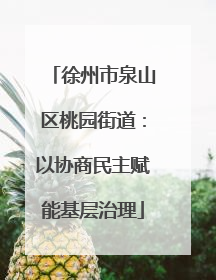 徐州市泉山区桃园街道：以协商民主赋能基层治理