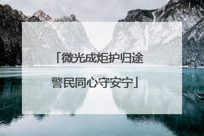 微光成炬护归途 警民同心守安宁