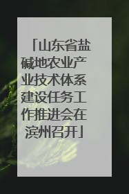 山东省盐碱地农业产业技术体系建设任务工作推进会在滨州召开
