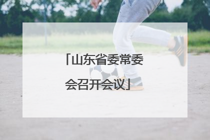 山东省委常委会召开会议