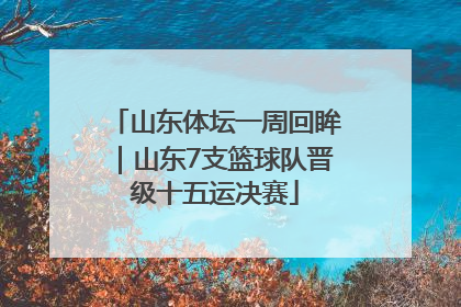 山东体坛一周回眸｜山东7支篮球队晋级十五运决赛