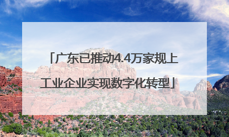广东已推动4.4万家规上工业企业实现数字化转型