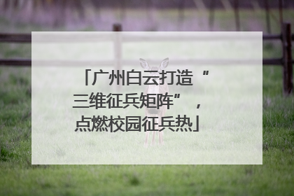 广州白云打造“三维征兵矩阵”，点燃校园征兵热