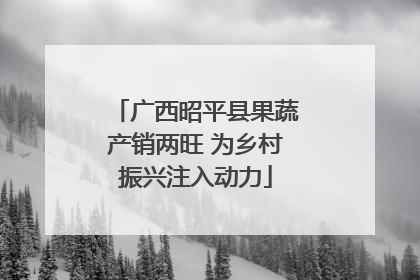 广西昭平县果蔬产销两旺 为乡村振兴注入动力