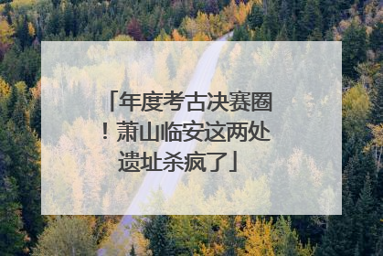 年度考古决赛圈！萧山临安这两处遗址杀疯了