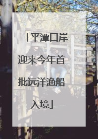 平潭口岸迎来今年首批远洋渔船入境