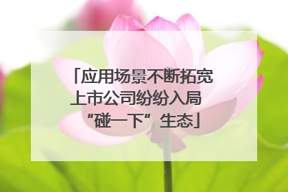 应用场景不断拓宽 上市公司纷纷入局“碰一下”生态