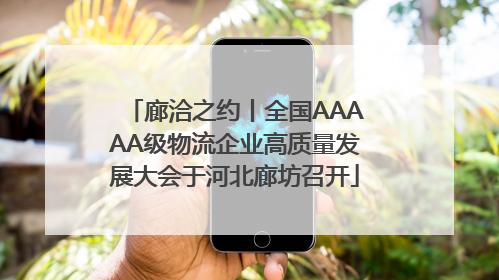 廊洽之约丨全国AAAAA级物流企业高质量发展大会于河北廊坊召开